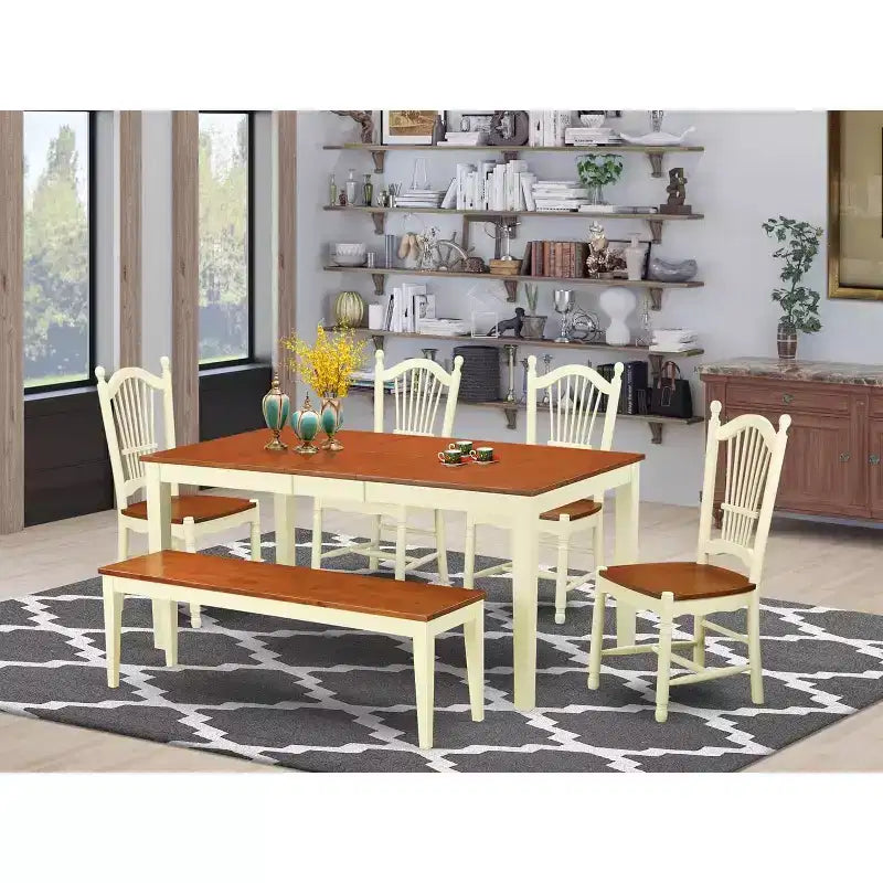 Matgrupp i Hollywood Regency-stil – köksbord och stolar – eleganta möbler för matsalen
