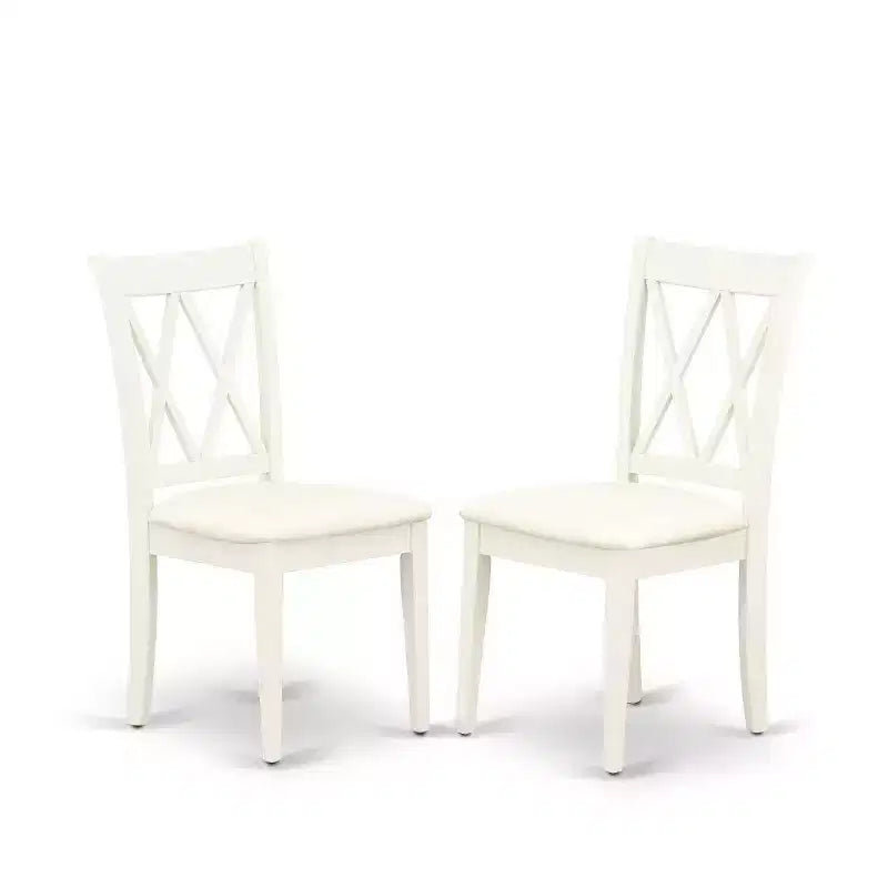 HomeStock 3-Pc Buttermilk and Cherry Solid Wood Top-Round Dining Room Set with Dropleaf-Seats 4
