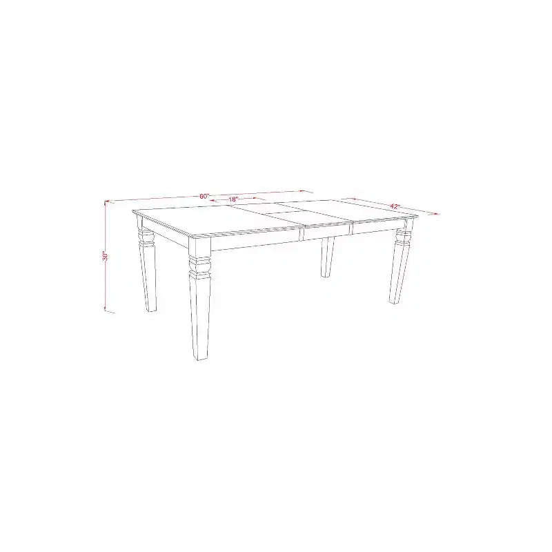 Rectangular Dining Set with 4 Chairs and Bench - 6 Piece Kitchen Table Set