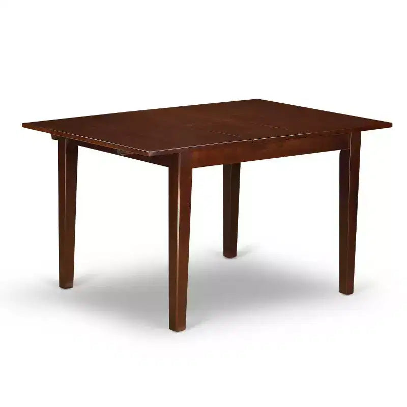 Modern Dinette Set - 5 Piece Rectangle Table & 4 Chairs - 42/53.5 Table with Leaf - Stylish Dining
