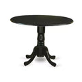 Round Dining Table Set with 2 Chairs - Kitchen Table Set, Black & Navy Blue