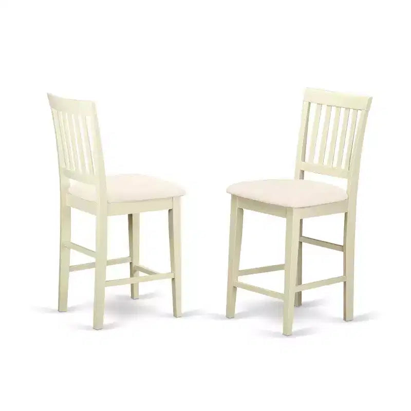 Counter Height Dining Set - 5 Piece Table & Chairs - Modern Bohemian Style - Round Table & Elegant Design