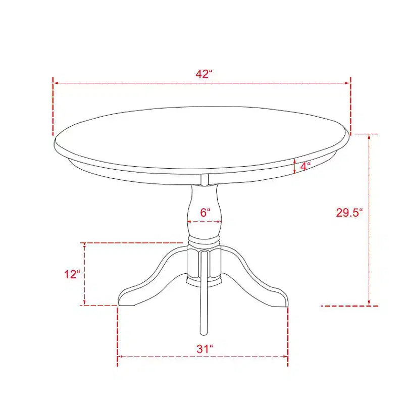 HomeStock 5-Pc Wire Brushed Black Finish Solid Wood Top Dining table with 4 Chairs