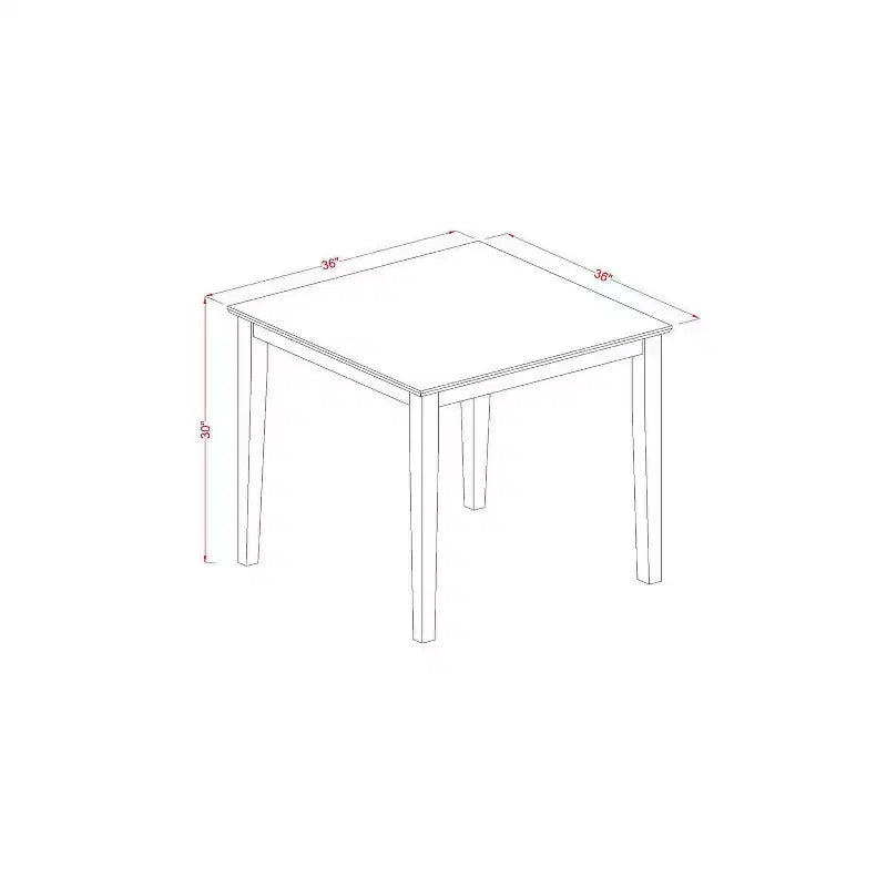 Tuscan Dining Set 3pc - Square Table & 2 Linen Chairs - 36x36 Inch - Small Space Friendly
