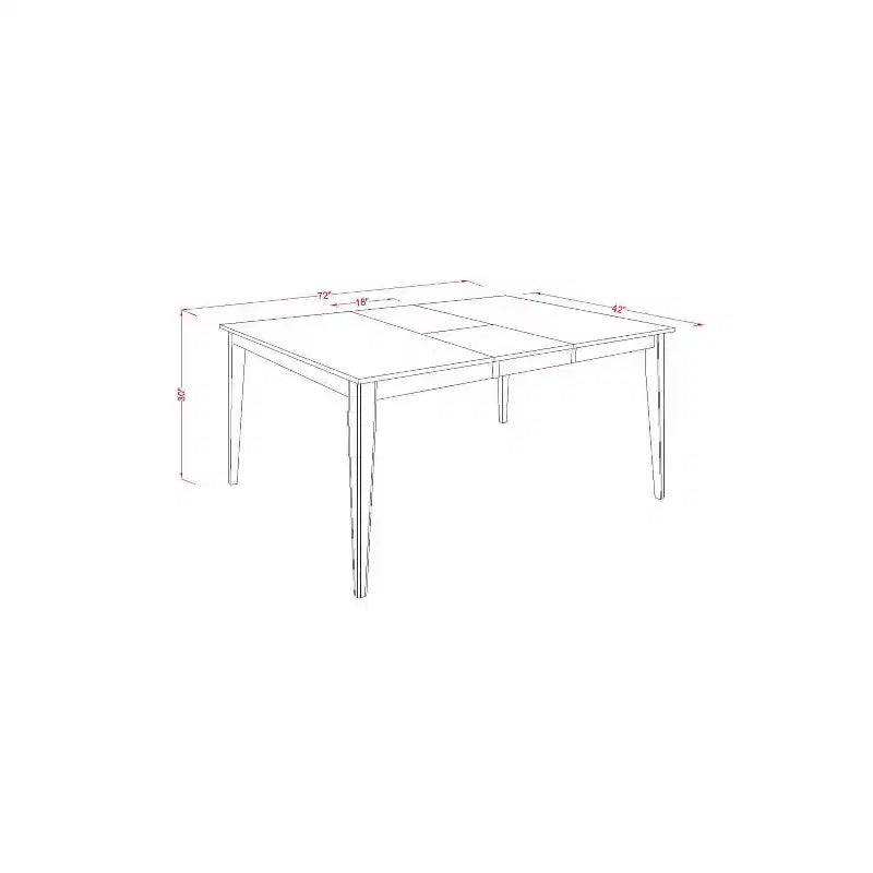 Modern Dining Set - Table with Leaf & 6 Chairs - Kitchen Dining Room Furniture