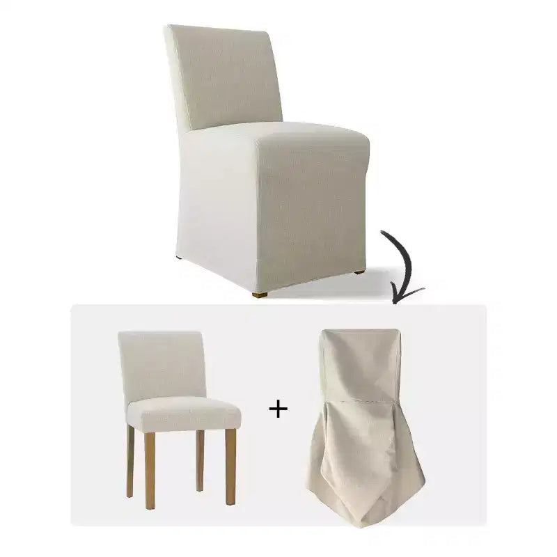 3-Piece Dining Room Table and Chair Set, 35 Round Table with Upholstered Slipcover Chairs for Breakfast Nook or Small Space-Panipeachy