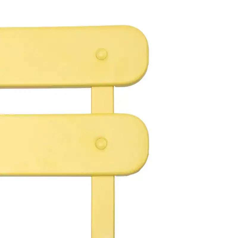 1 set of metal 3-piece set of terrace pub balcony metal chairs and tables yellow