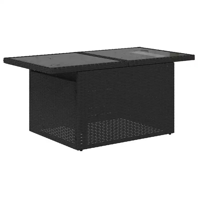 vidaXL 15-delige loungeset voor de tuin met kussens, zwart polyrotan en acaciahout