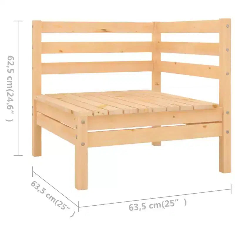 vidaXL Garden Lounge Set Solid pine wood Modular Garden Lounge Set
