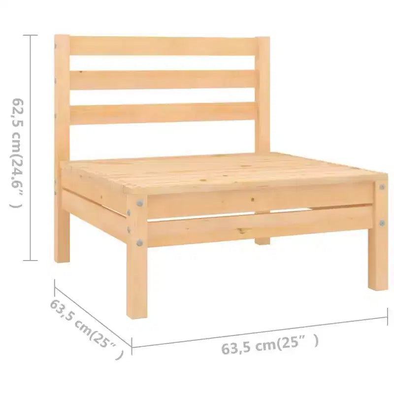 vidaXL Garden Lounge Set Solid pine wood Modular Garden Lounge Set