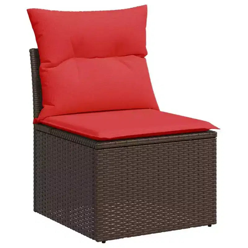 vidaXL Patio Sofa Set Black, Blue