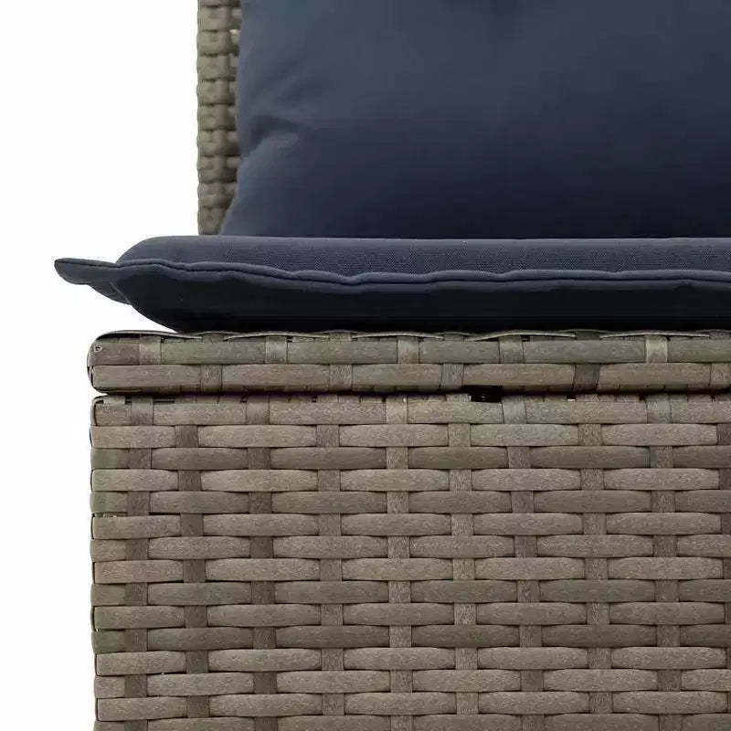 vidaXL Patio Sofa Set Black, Blue