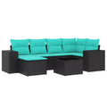 vidaXL Patio Sofa Set Black, Blue