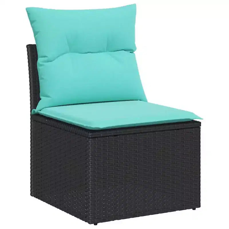 vidaXL Garden Sofa Set 8 pcs Brown and Red 287.5 x 177.5 x 85 cm