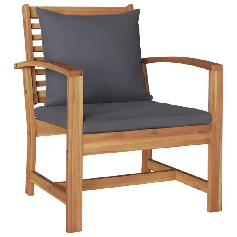 Garden Sofa Set 4 pcs Natural Solid teak wood