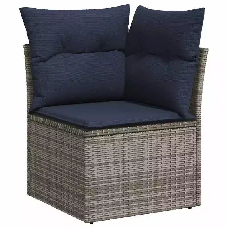 vidaXL Garden Sofa Set with Cushion 5 pcs Brown Poly rattan