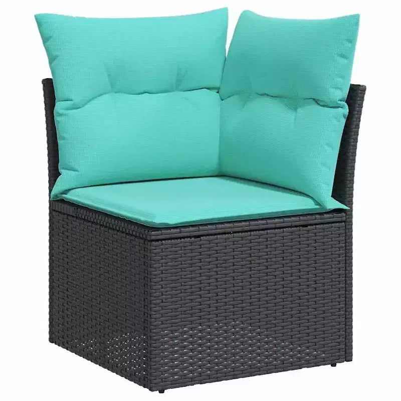 vidaXL Garden Sofa Set with Cushion 5 pcs Brown Poly rattan
