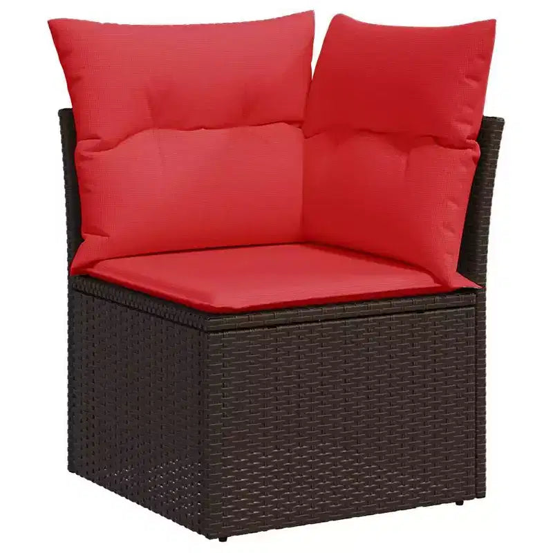 vidaXL Garden Sofa Set 8 pcs Brown Poly rattan