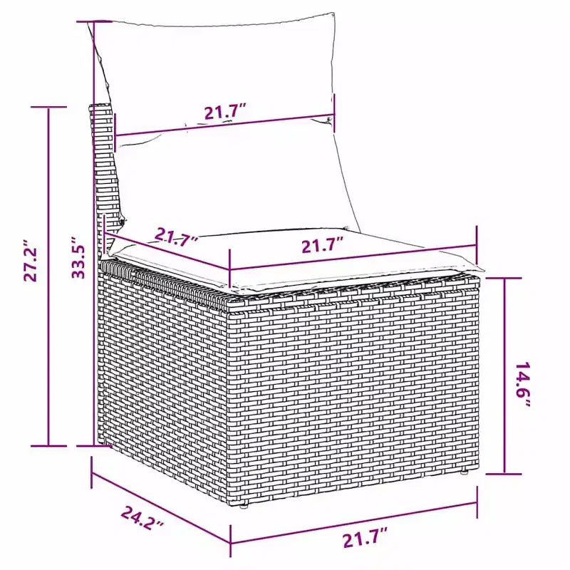 vidaXL Garden Sofa Set 8 pcs Brown Poly rattan