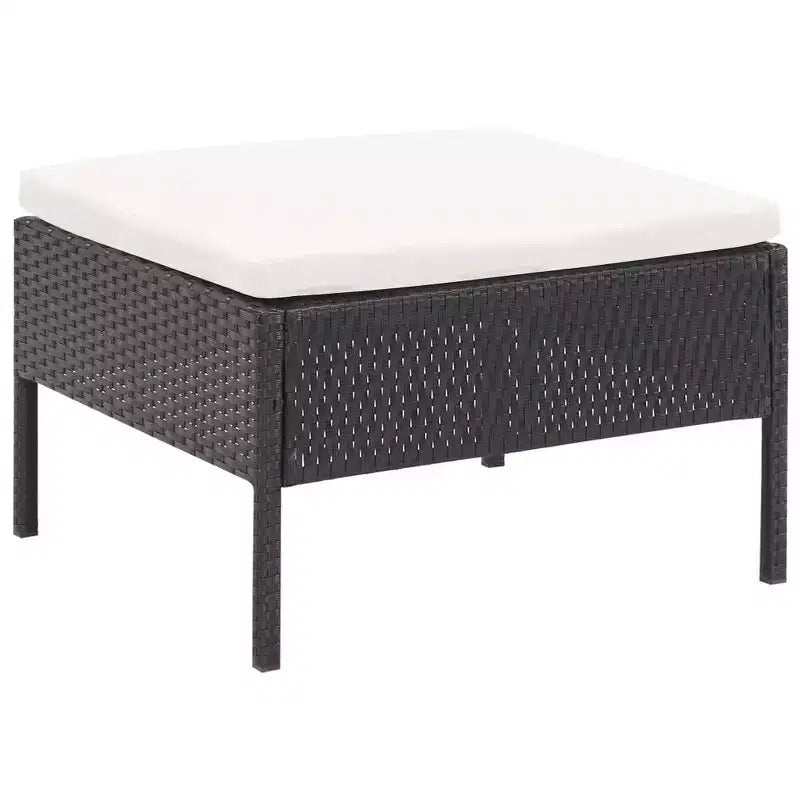 vidaXL Patio Furniture Set 3 Piece Sectional Sofa with Coffee Table Rattan