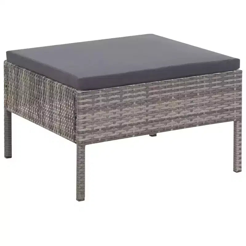 vidaXL Patio Furniture Set 3 Piece Sectional Sofa with Coffee Table Rattan