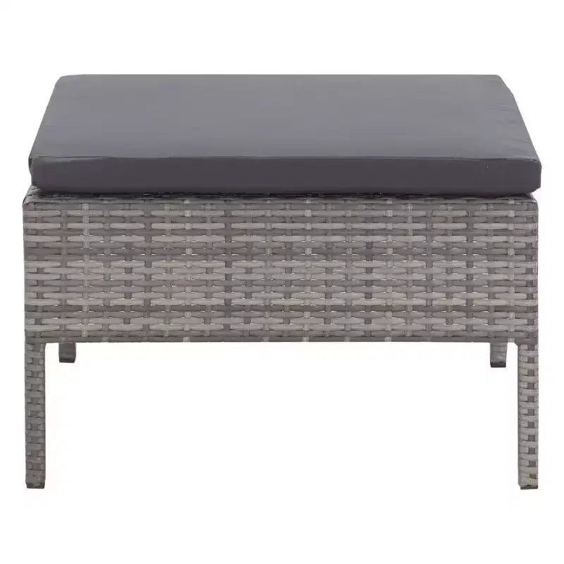 vidaXL Patio Furniture Set 3 Piece Sectional Sofa with Coffee Table Rattan