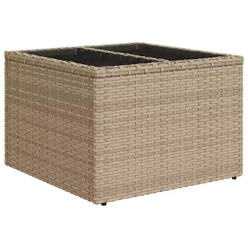 vidaXL 11-teiliges Sofaset für die Terrasse mit Kissen aus beigefarbenem Poly-Rattan