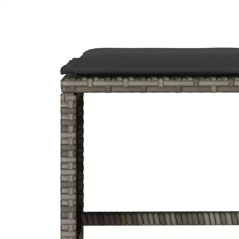 vidaXL Patio Sofa Set with Cushions, Table and Modular Sofas, 6 Piece Poly Rattan