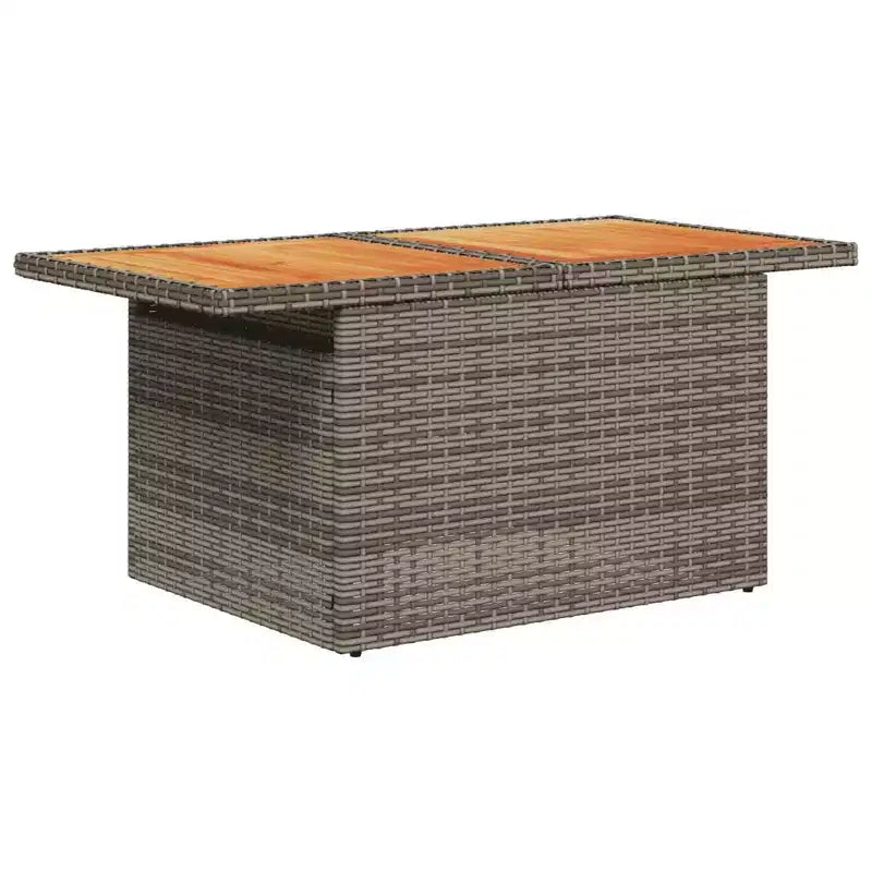 vidaXL Garden Sofa Set Light grey PE Rattan Adjustable Feet