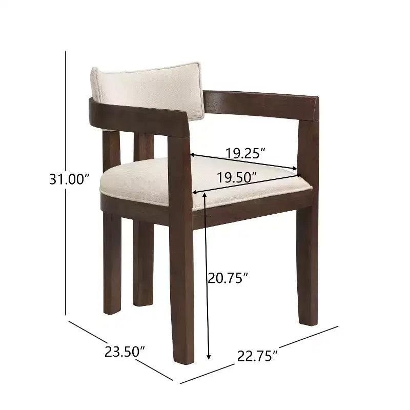 Christopher Knight Home Elena-boerderijstijl-eettafel voor 9 personen met gestoffeerde stoelen van rubberhout