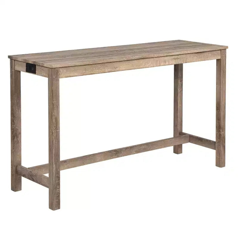 sumyeg 4 Piece Bar Table Set with Power Outlet and 3 Padded Stools for Dining or Living Room