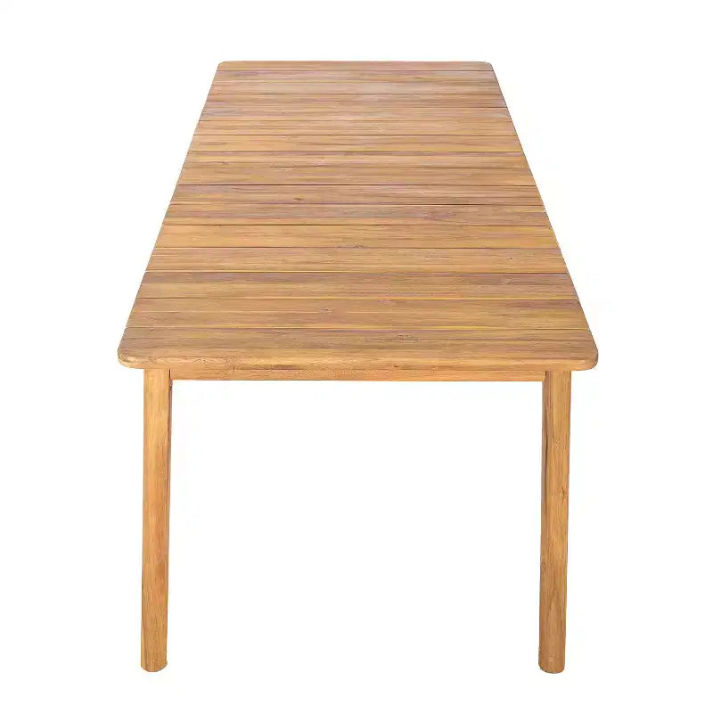 Set da pranzo rustico da patio in legno di acacia Eleni Christopher Knight Home da 9 pezzi, con piano del tavolo a doghe e cuscini