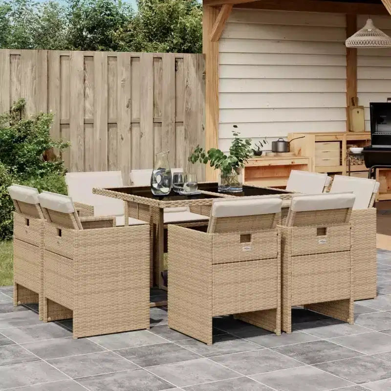 vidaXL Patio Dining Set Set of 12 ,