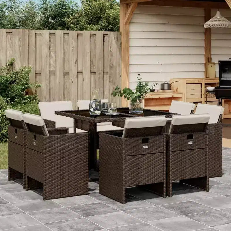 vidaXL Patio Dining Set Set of 12 ,