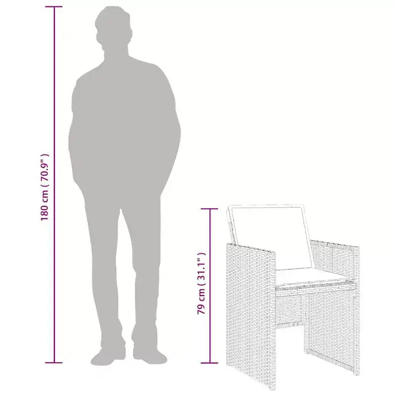 vidaXL Patio Dining Set Set of 12 ,