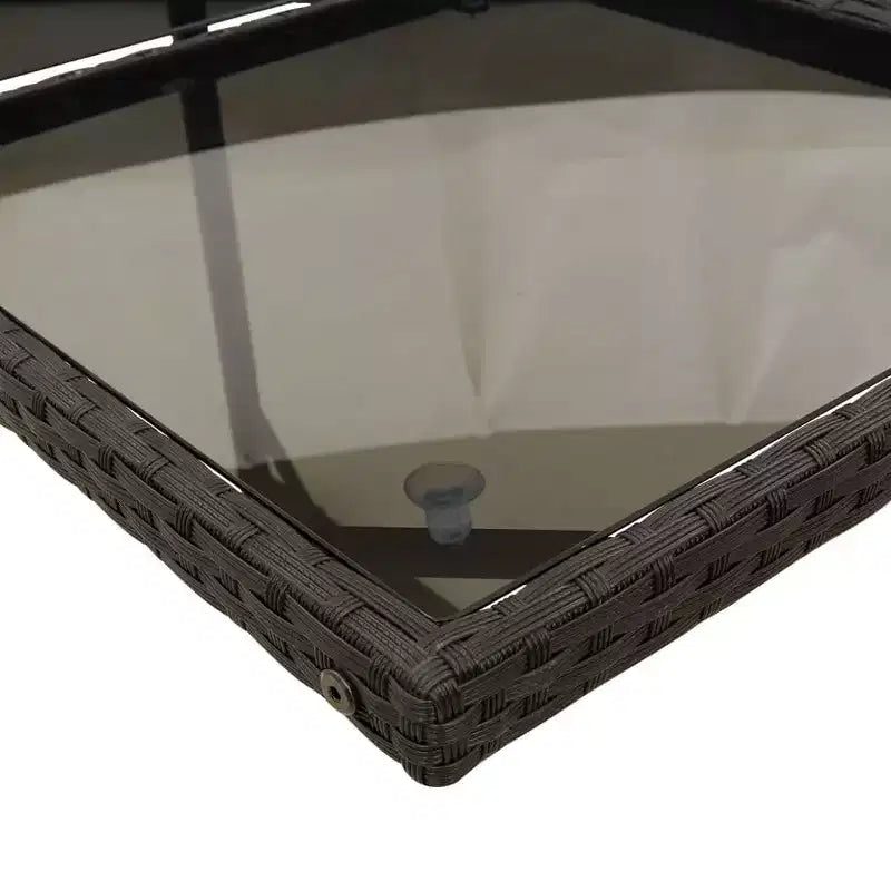 vidaXL eetkamerset voor de patio, set van 10 van PE-rattan, 11-delig, inklapbaar