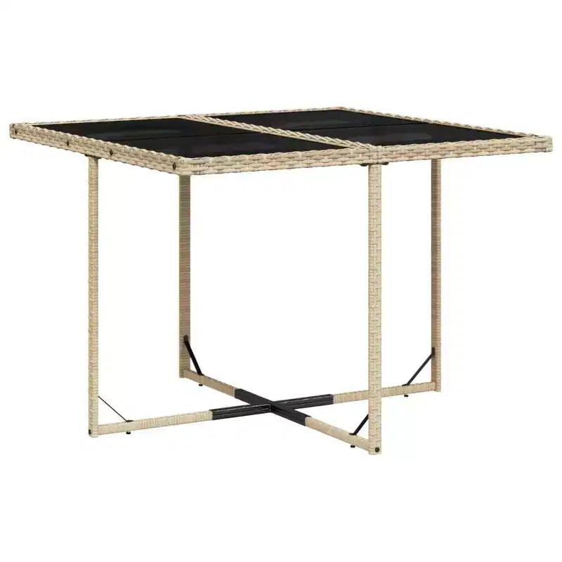 vidaXL eetkamerset voor de patio, set van 10 van PE-rattan, 11-delig, inklapbaar