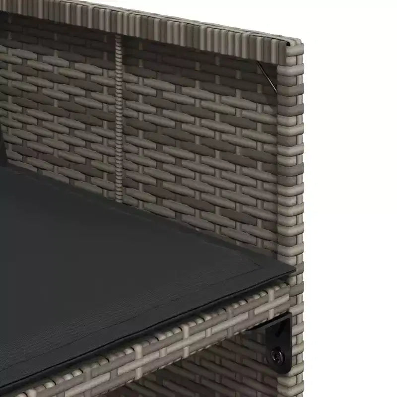 vidaXL eetkamerset voor de patio, set van 10 van PE-rattan, 11-delig, inklapbaar