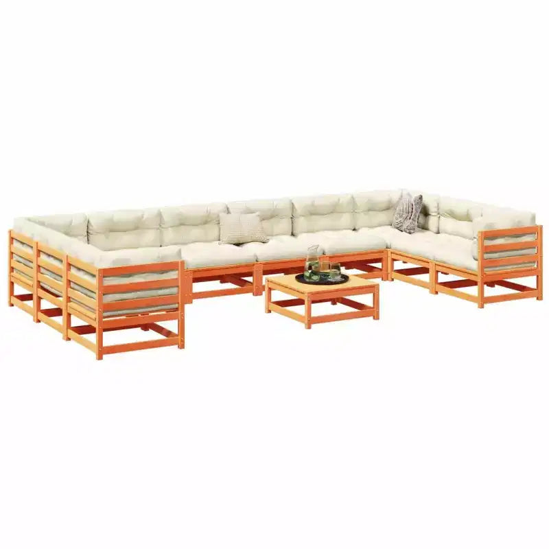 vidaXL Rustic Garden Sofa Set - Modular Outdoor Furniture in Various Colors
