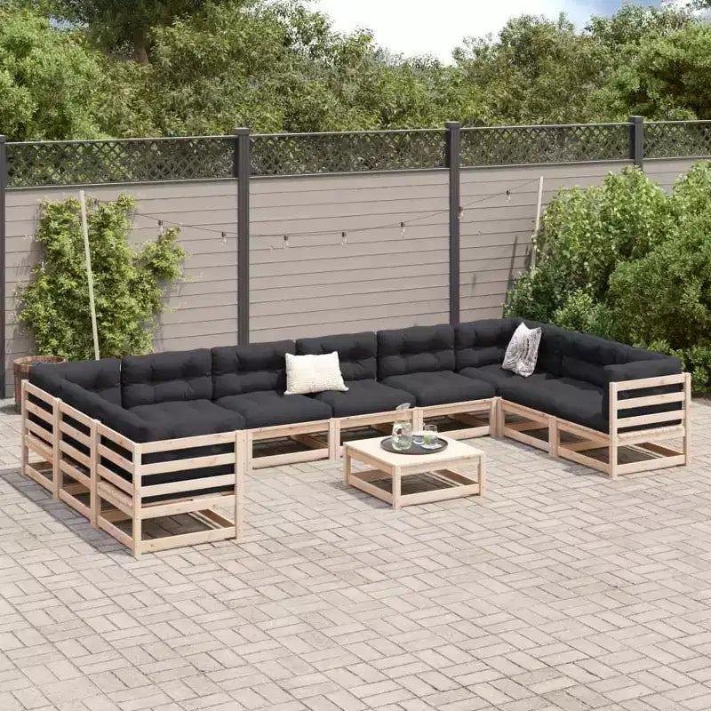 vidaXL Rustic Garden Sofa Set - Modular Outdoor Furniture in Various Colors