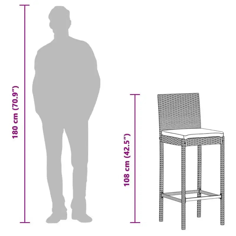 vidaXL Outdoor Bar Table and Stools Set and Options