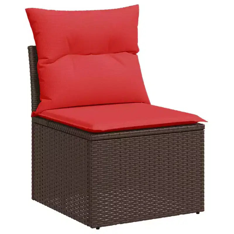 vidaXL Garden Sofa Set and PE rattan Large Modular