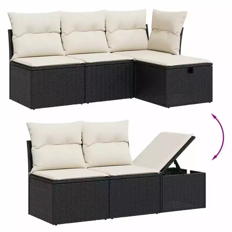vidaXL Modular Garden Sofa Set with Cushions in Different Colors