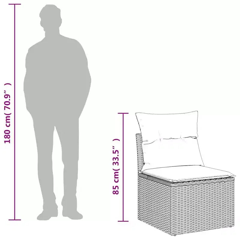 vidaXL Stylish Modular Patio Sofa Set with Cushions in Different Colors