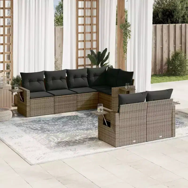 vidaXL Stylish Modular Patio Sofa Set with Cushions in Different Colors