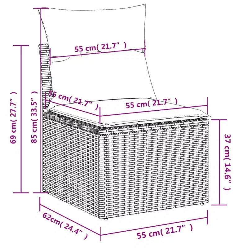 vidaXL Stylish Modular Patio Sofa Set with Cushions in Different Colors