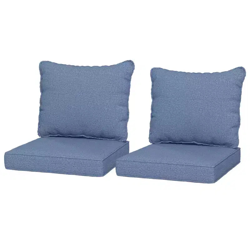 4 cojines para silla de patio con asiento y respaldo, juego de cojines de reemplazo para asiento resistentes a la decoloración