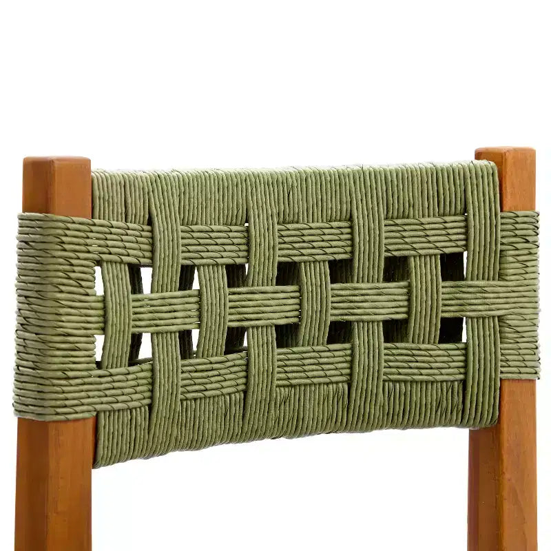 Conjunto de comedor rústico tejido de 7 piezas para exteriores Christopher Knight Home Coralie, de mimbre y madera de acacia