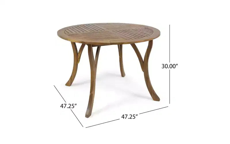 Set da pranzo da patio in legno di acacia ModernLuxe, tavolo da pranzo da esterno e 4 poltrone in corda intrecciata con cuscini color crema, teak+nero