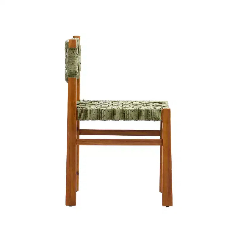 Conjunto de comedor rústico para exteriores Francine de 7 piezas de Christopher Knight Home, de mimbre tejido y madera de acacia, con mesa de listones extensible